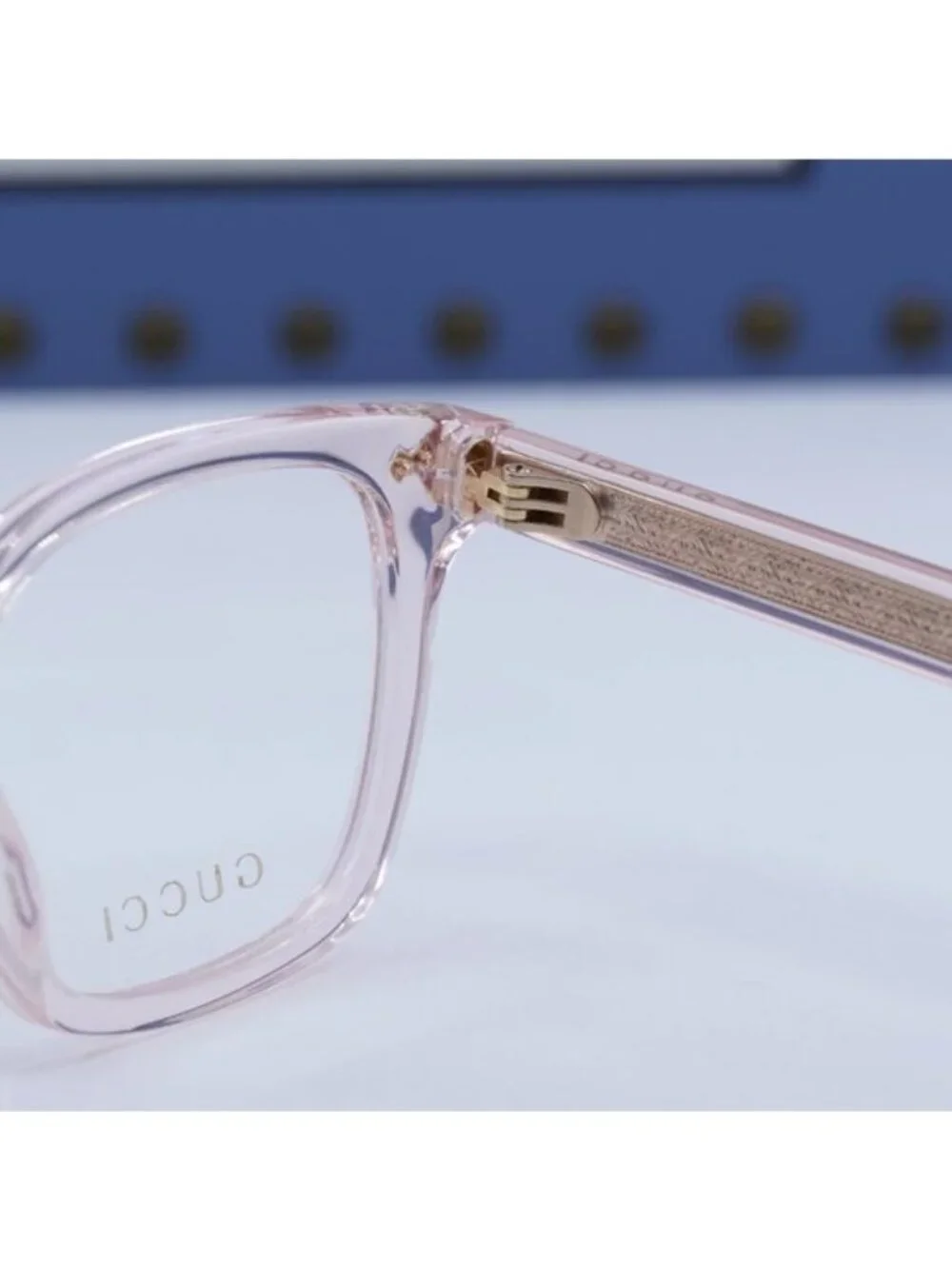 Gucci GG0184O 013 Square Eyeglasses - Transparent Pink 50mm